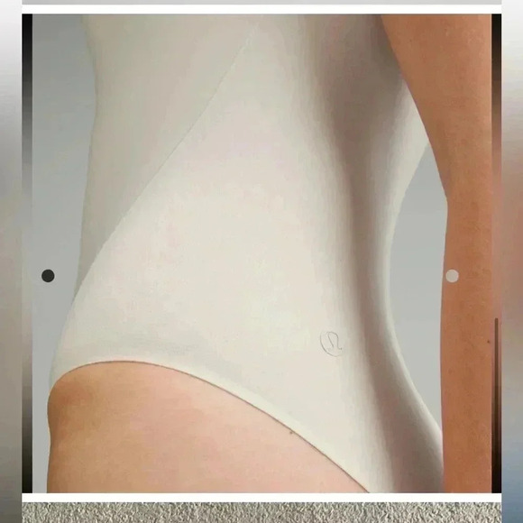 Lululemon Wundermost Ultra-Soft Nulu High-Neck Sleeveless Bodysuit - Bone - M - Picture 3 of 11